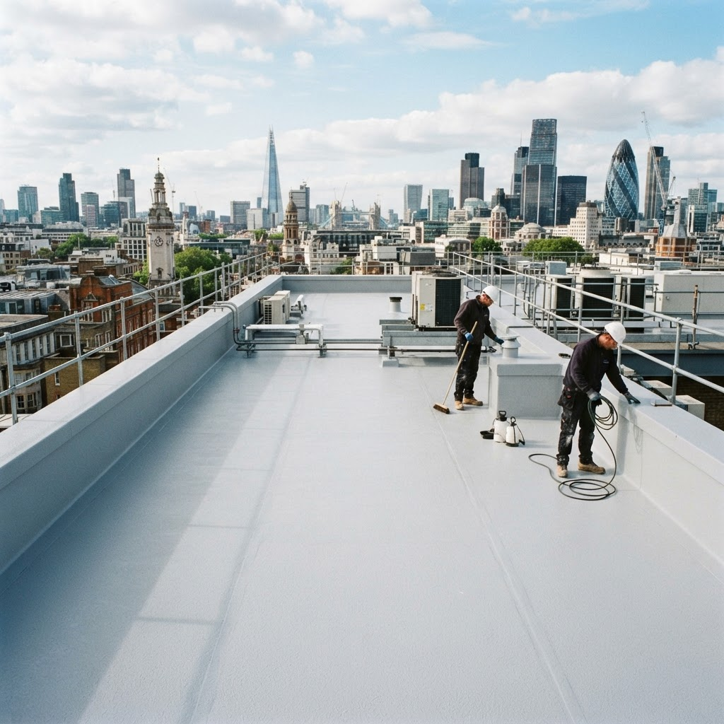 Roof coating waterproofing